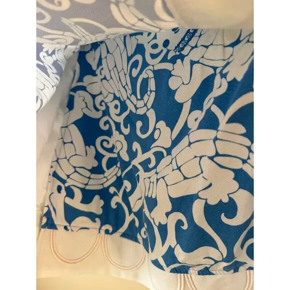 Lilly Pulitzer Blue & White Alligator Print Skirt Skort - Picture 10 of 11